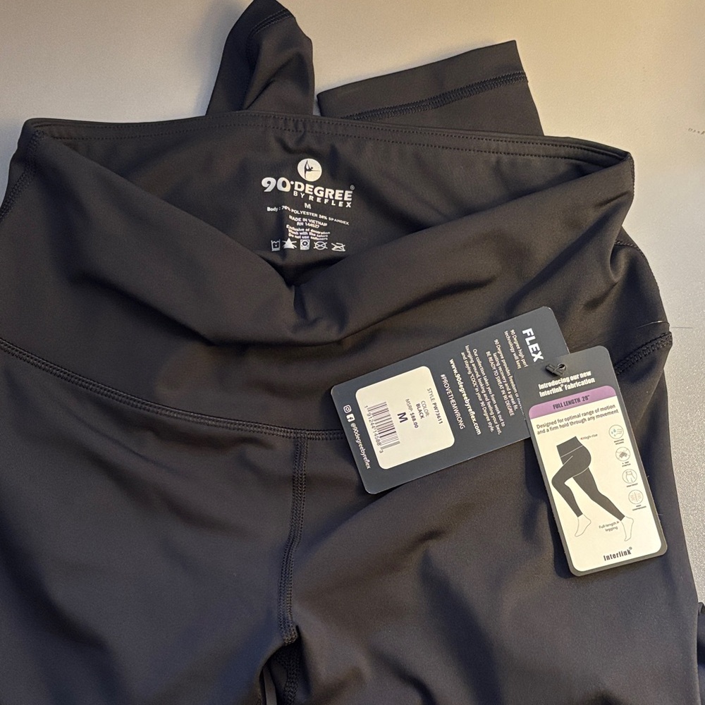90 Degree By Reflex Black Active Leggings